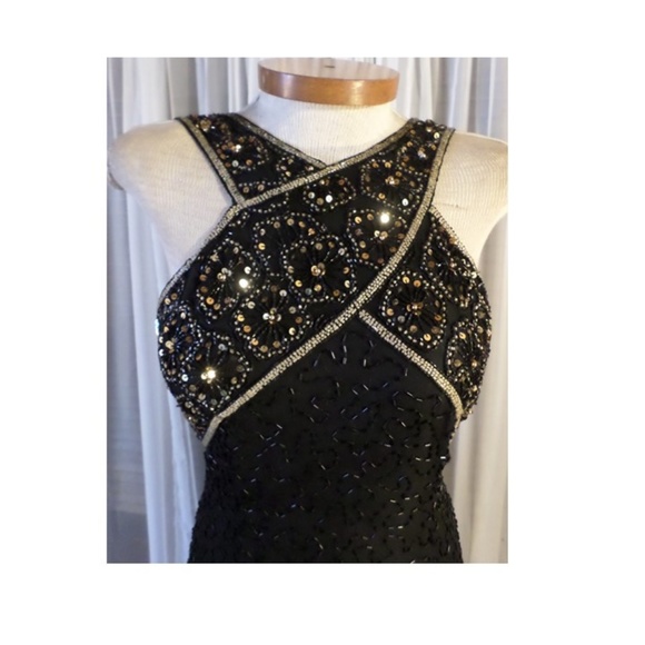 NWT Stenay Silk Cocktail Dress Size 6 Gold Black S - Picture 2 of 8